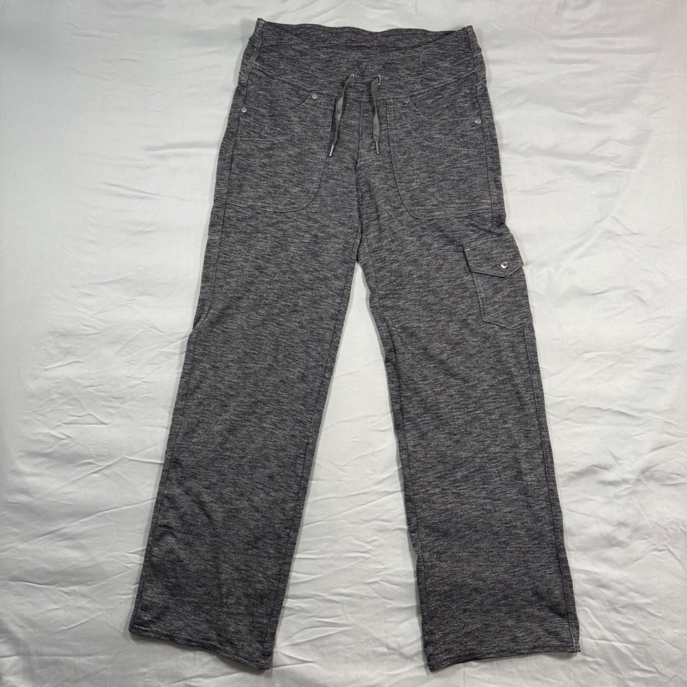 Kuhl Mova Cargo Pants Charcoal Heather Gray Womens 2 Short Stretchy Yoga Pockets